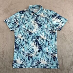 Bonobos Slim Fit Golf Polo Shirt in Blue Floral Men Medium Performance NWOT